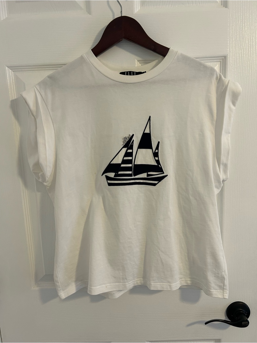 White Sailboat Graphic Tee